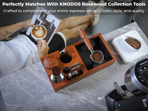 KNODOS Breville-compatible station closeup emphasizes premium materials and fit.