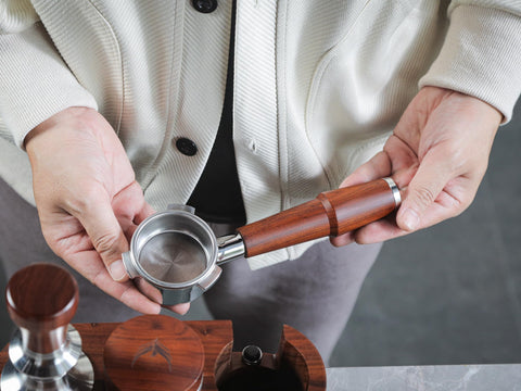 KNODOS craftsmanship blends wood artistry with espresso performance
