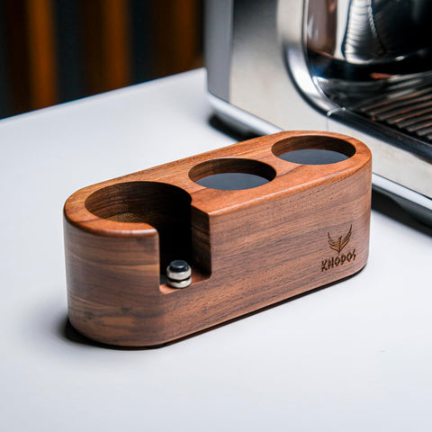 KNODOS 54mm tamping station fits Breville portafilters for stable tamping