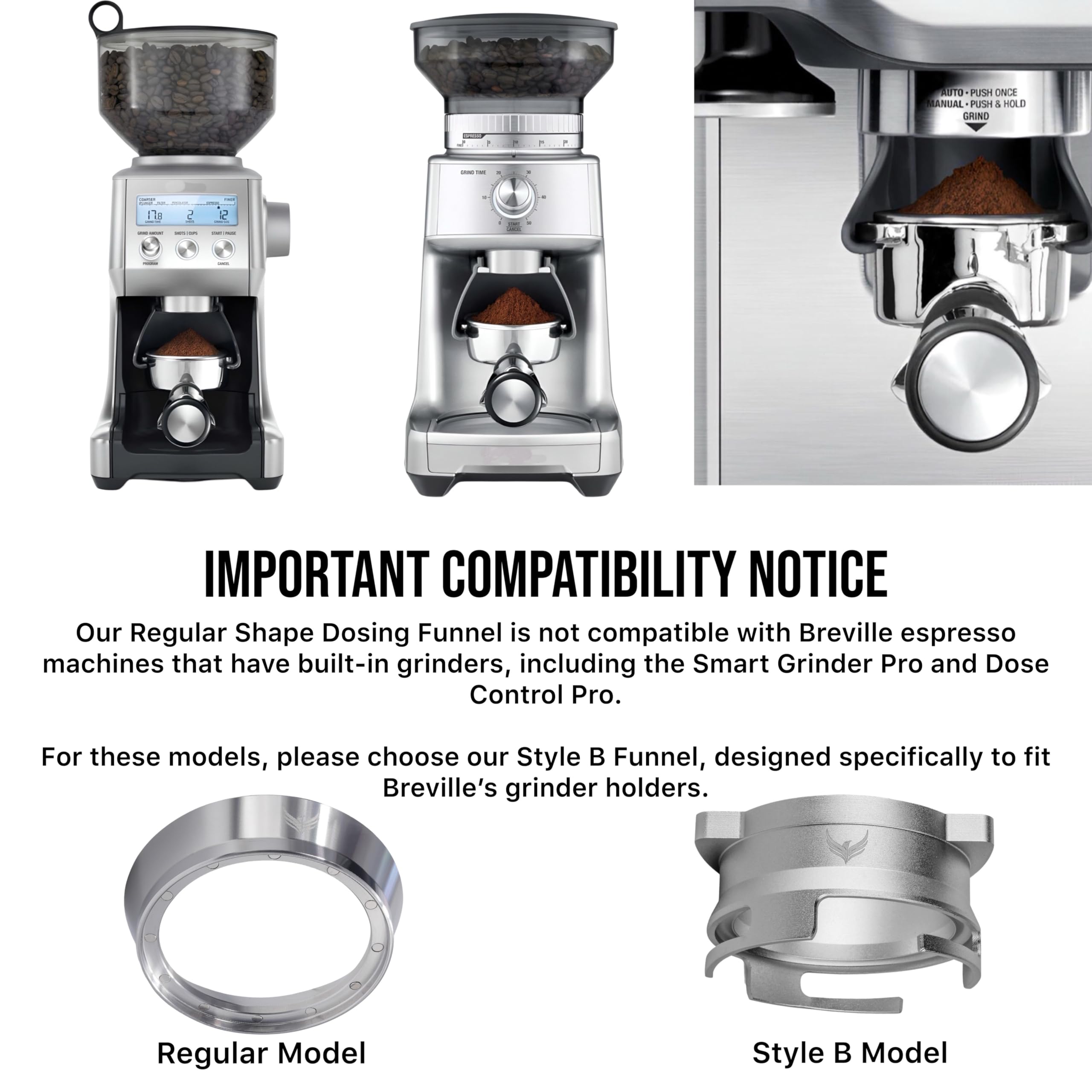 KNODOS portafilter-compatible tools work with Breville and Sage machines
