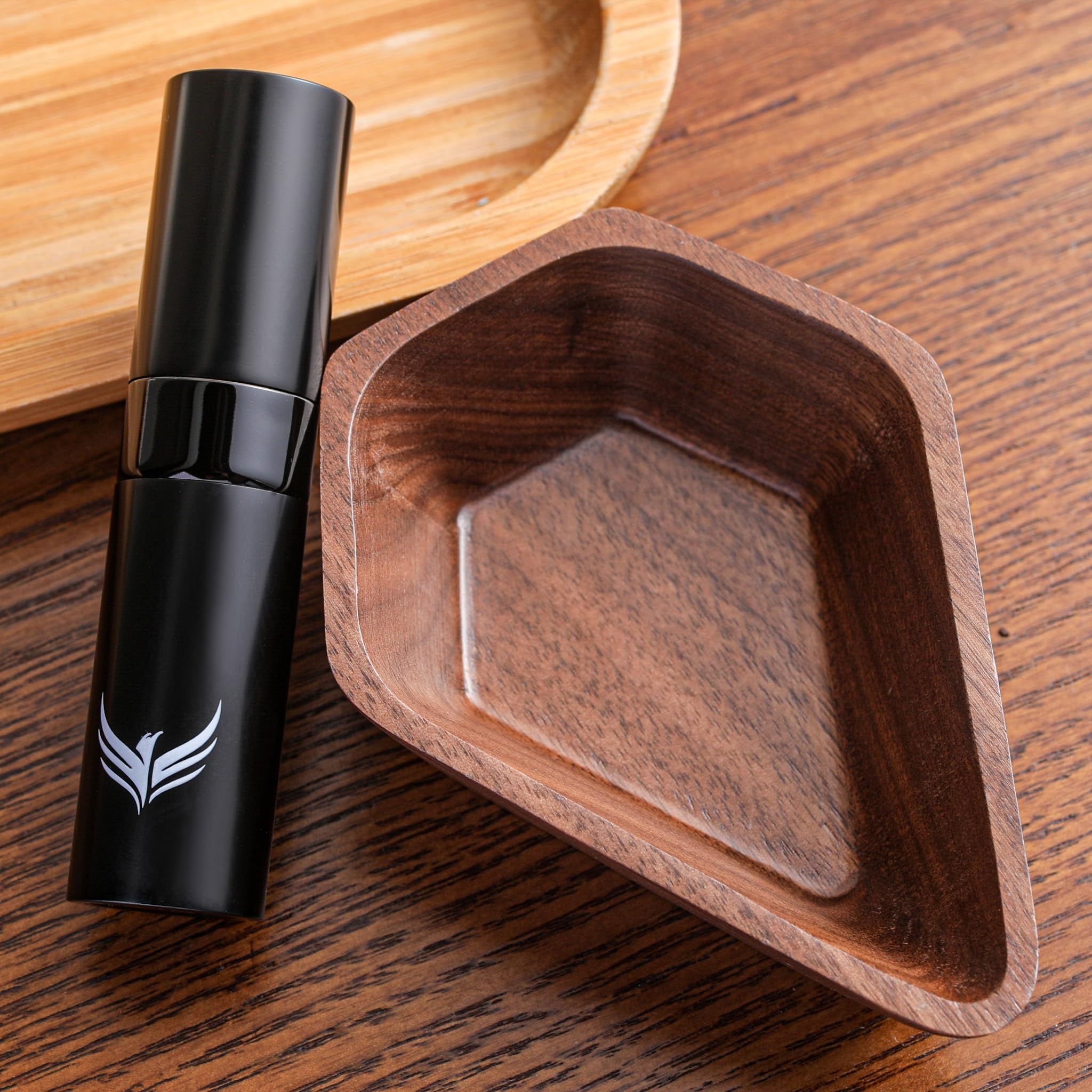 KNODOS walnut dosing cup bowl for precise bean measurement and steady dosing