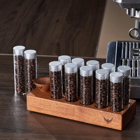 KNODOS walnut funnel for clean transfer during grind and brew