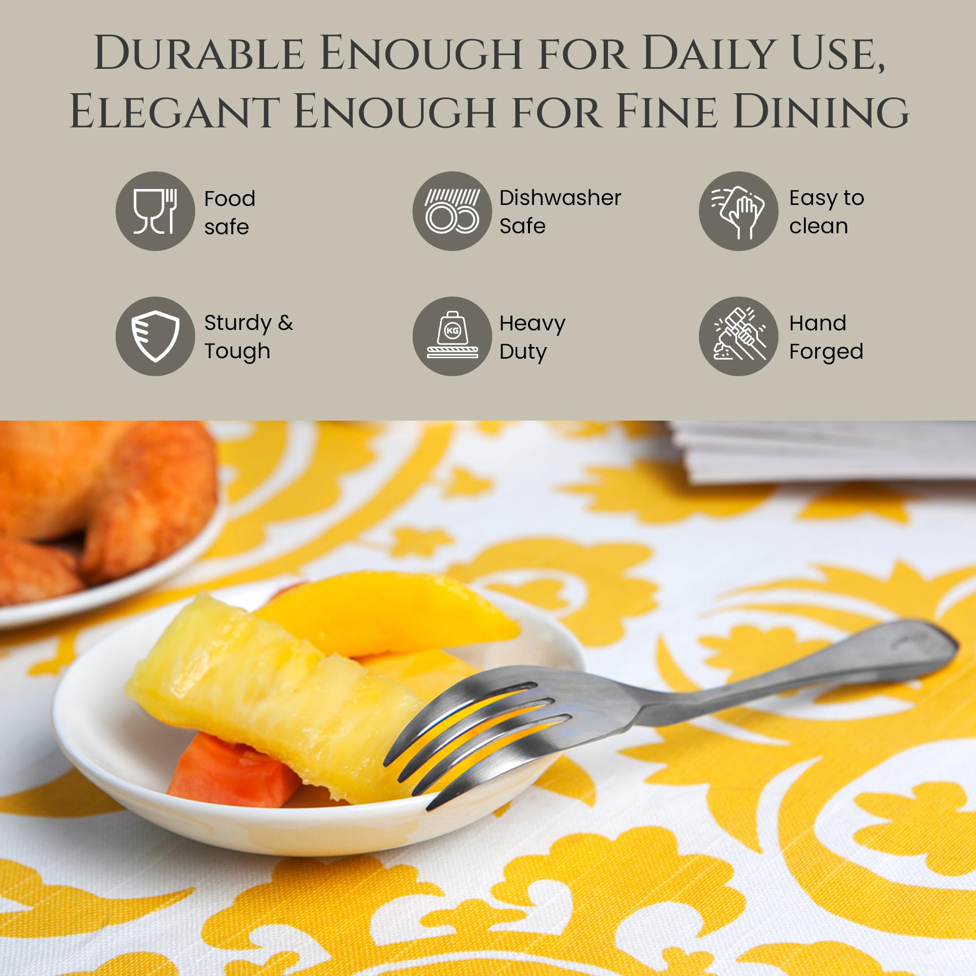 KNORK Original Collection matte finish adds modern elegance to any table setting.