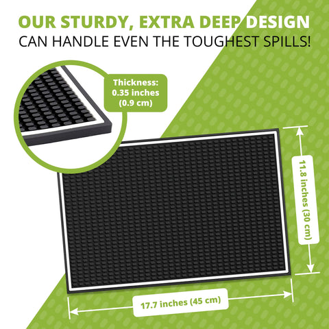 Knot and Style bar mat anti-slip bottom keeps surfaces steady.