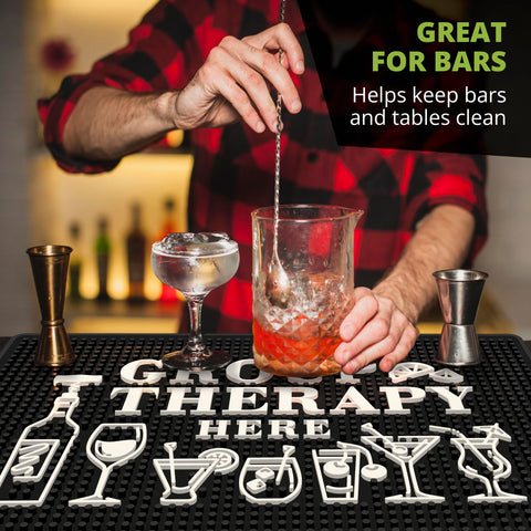 Knot and Style Group Therapy Bar Mat sized 18x12 inches for ample coverage