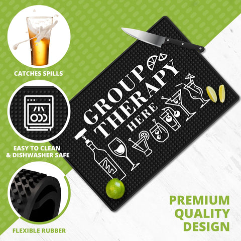 Knot and Style Group Therapy Bar Mat featuring durable rubber construction
