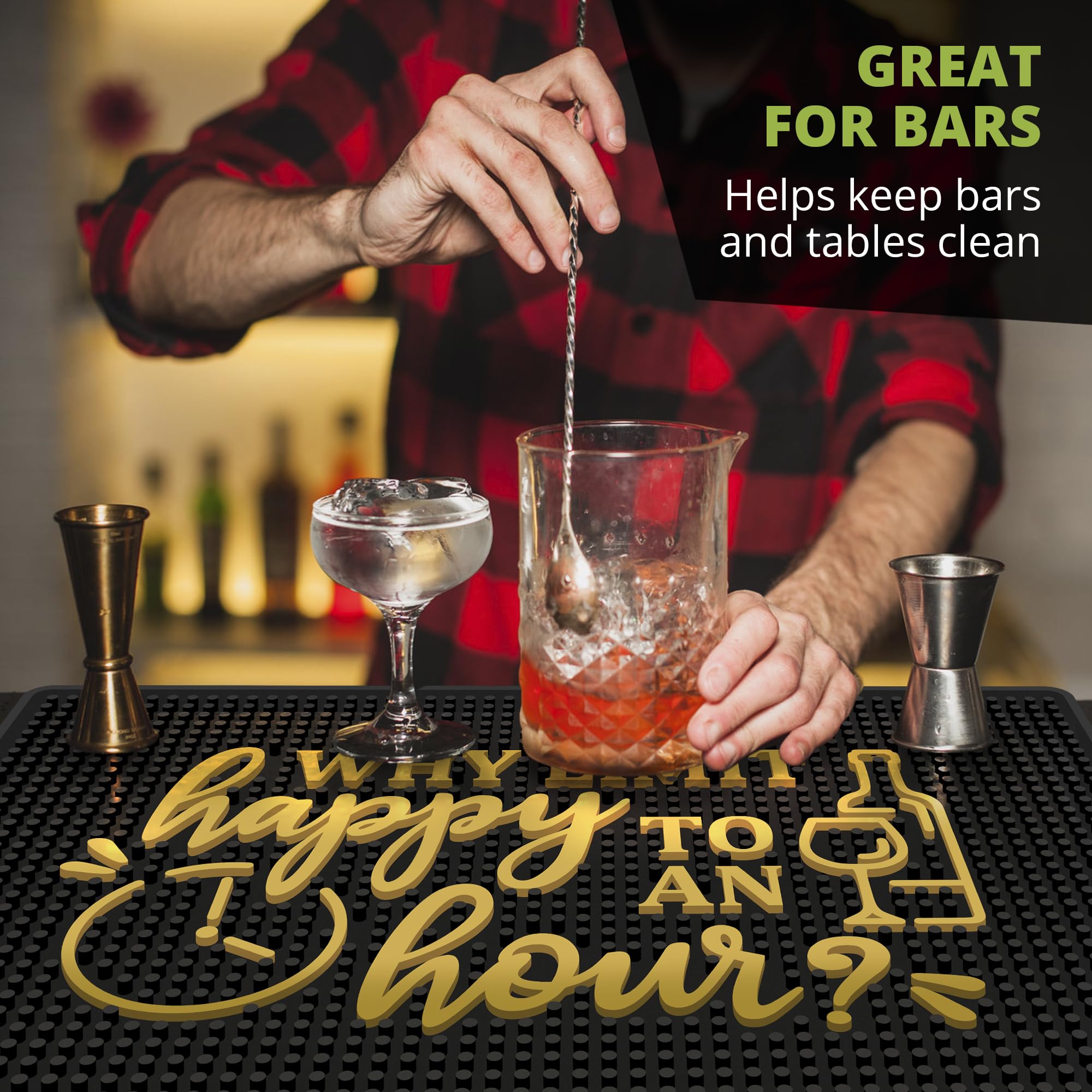 Knot and Style bar mat easy clean surface