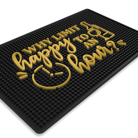 Knot and Style bar mat playful design enhances home bars