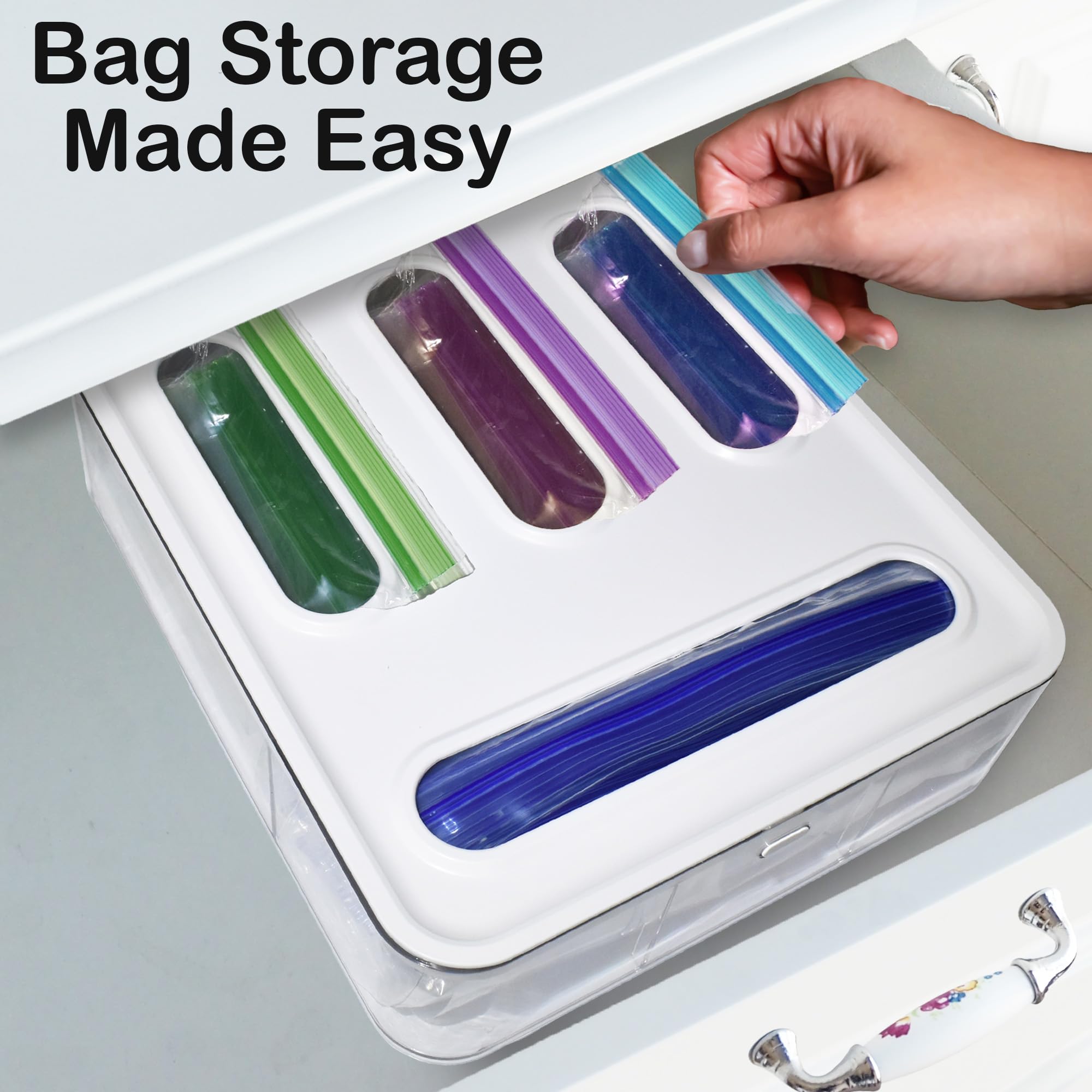 Knox Home and Health bag storage, clear siding shows bag count at a glance.