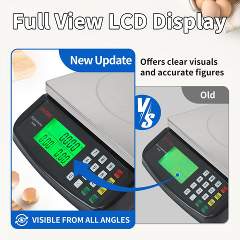 KNSWE Large Kitchen Scale tare pricing feature helps efficient weighings.