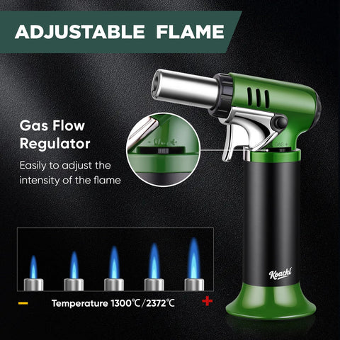 Koackl torch angled nozzle improves control for caramelizing and welding