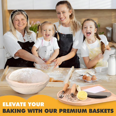 Koackl liner cloth included to train shaping and keep dough dry.