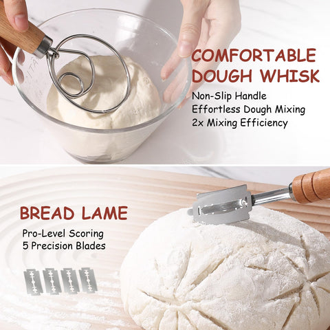 Koackl plastic scraper for clean bowl handling and dough retention