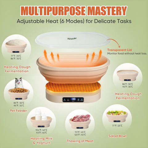 Koackl starter kit included to begin baking with fresh dough.