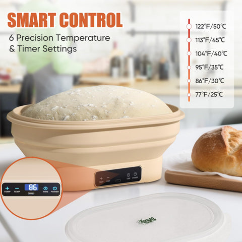 Koackl warmer with 6-hour timer enabling hands-off fermentation.