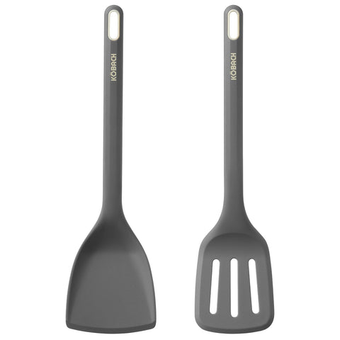 KOBACH 2-pack silicone spatula set on countertop for everyday flipping and stirring