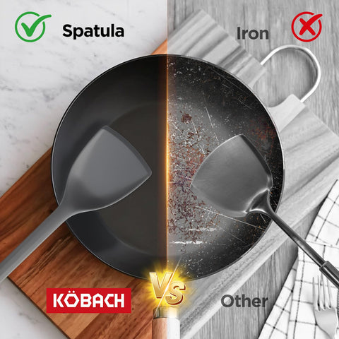 KOBACH BPA-free dishwasher-safe spatula set for family use