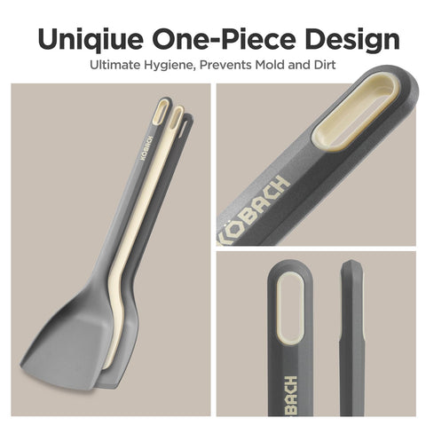 KOBACH one-piece design silicone spatula for hygienic cleaning