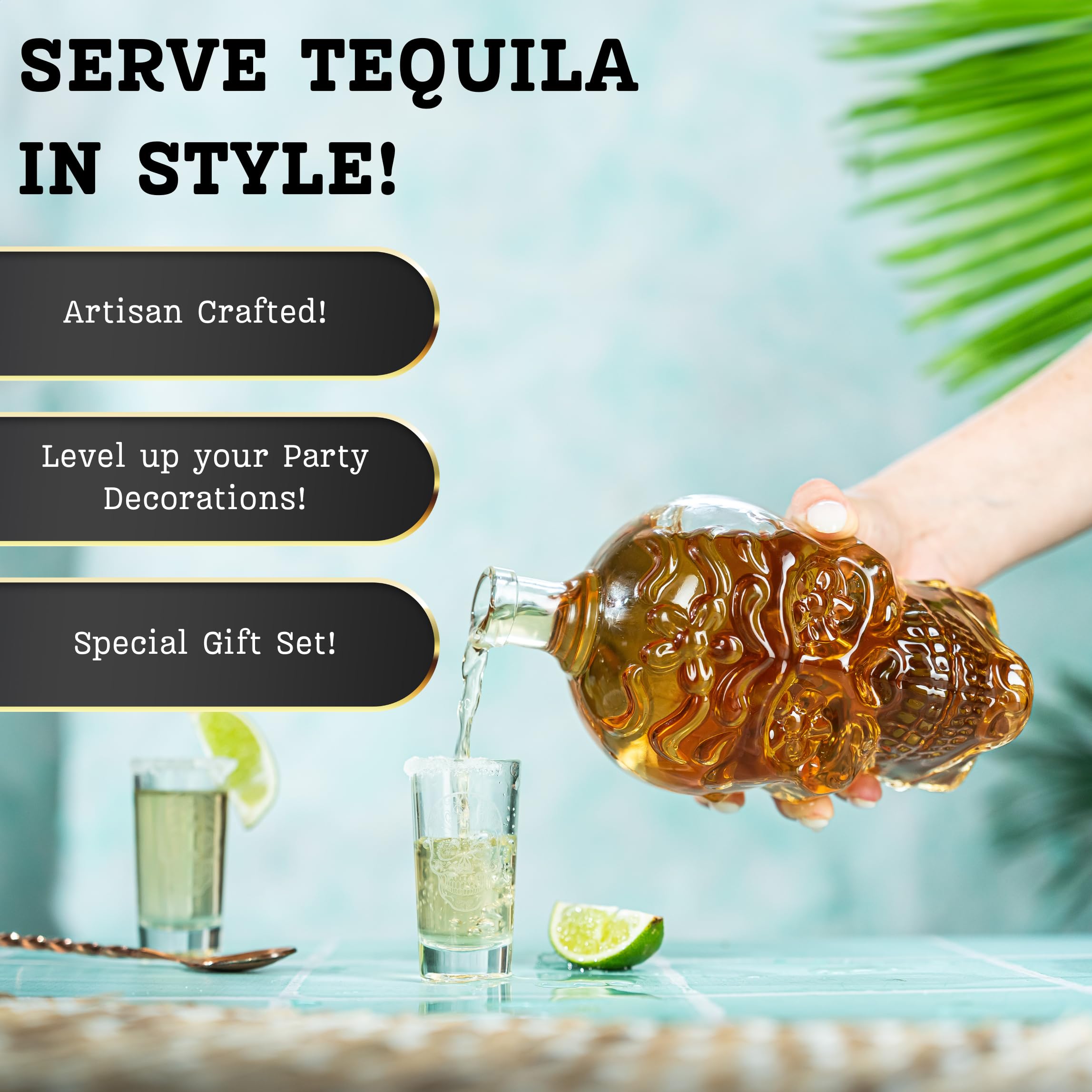 Kobi & Knight full skull barware collection for entertaining