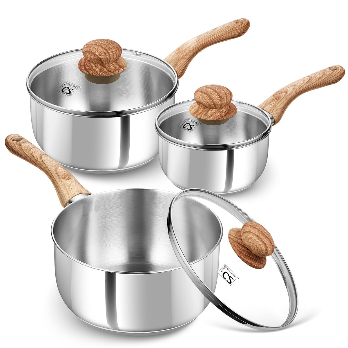 KOCH SYSTEME CS 1qt saucepan with quick, even heating for sauces