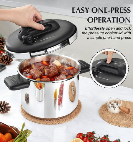 KOCH SYSTEME CS 8.5QT reduces cooking time, ideal for weeknight meals.