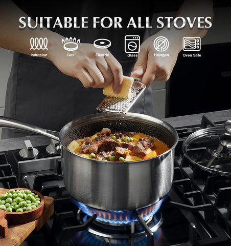 KOCH SYSTEME CS induction-ready saucepan suitable for all stoves.
