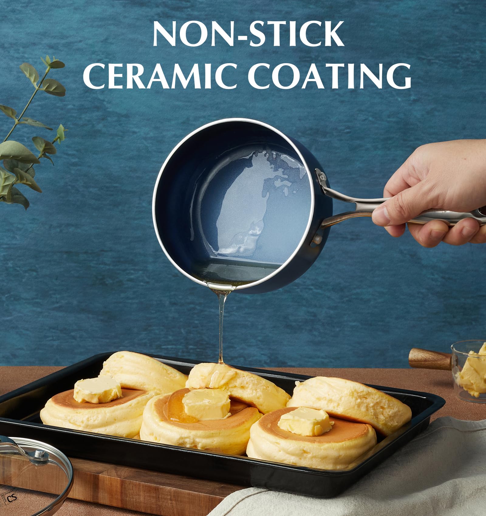 KOCH SYSTEME CS nonstick ceramic coating; easy-release surface for effortless cooking cleanup