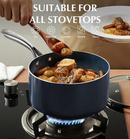 KOCH SYSTEME CS 1qt base provides even heating; reduce hot spots during simmering