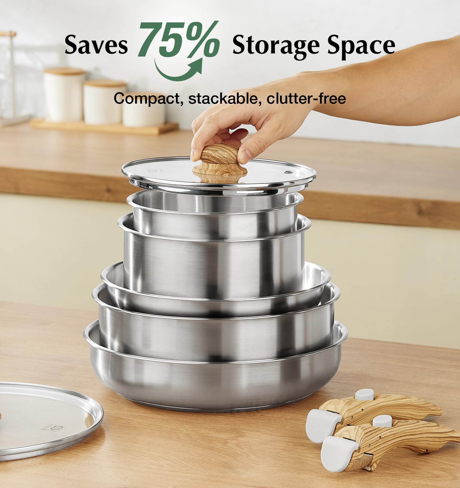KOCH SYSTEME CS ten-inch deep frying pan with lid for multitask frying.