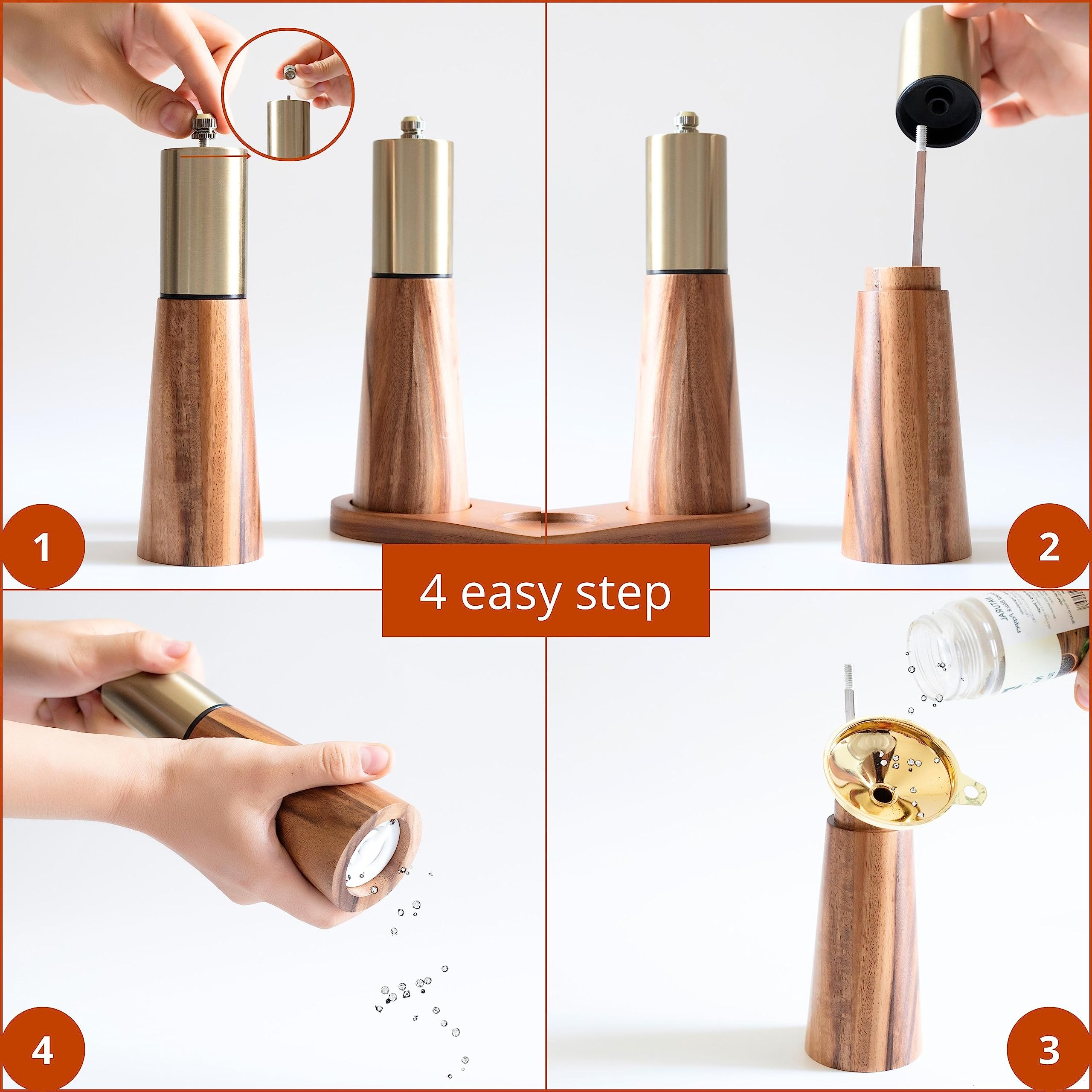 KOCHIRAKOSO stainless steel pepper mill with durable construction