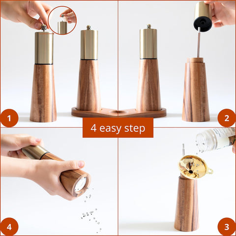 KOCHIRAKOSO stainless steel pepper mill with durable construction