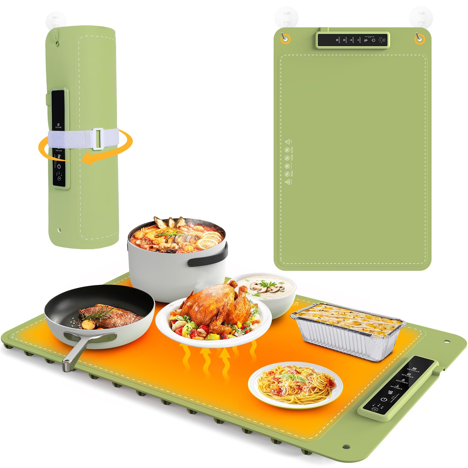 KOCWELL warming mat with rollable design for easy storage and transport.