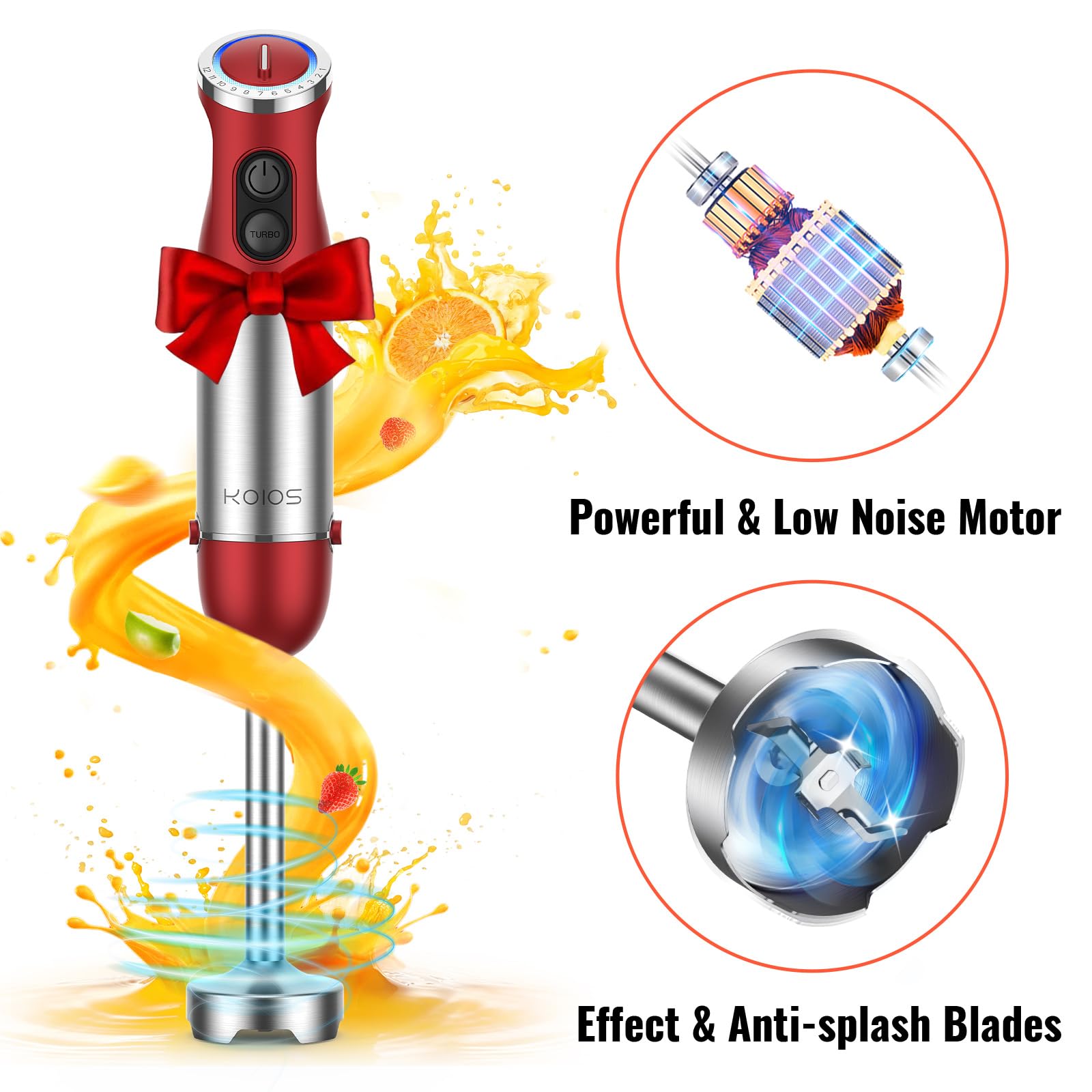 KOIOS 500ml food chopper bowl for fast chopping of vegetables and nuts