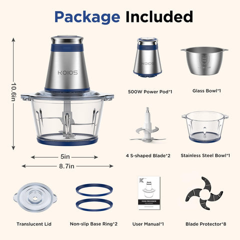 KOIOS 8-cup bowls stacked neatly for efficient prep.
