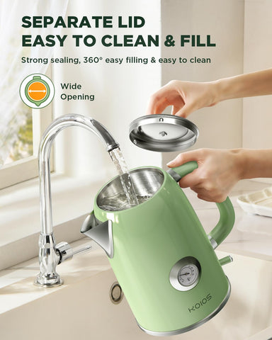 KOIOS cool-touch handle keeps hands safe during use