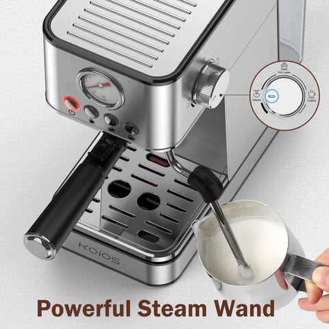 KOIOS espresso machine removable water tank 58oz for multiple cups