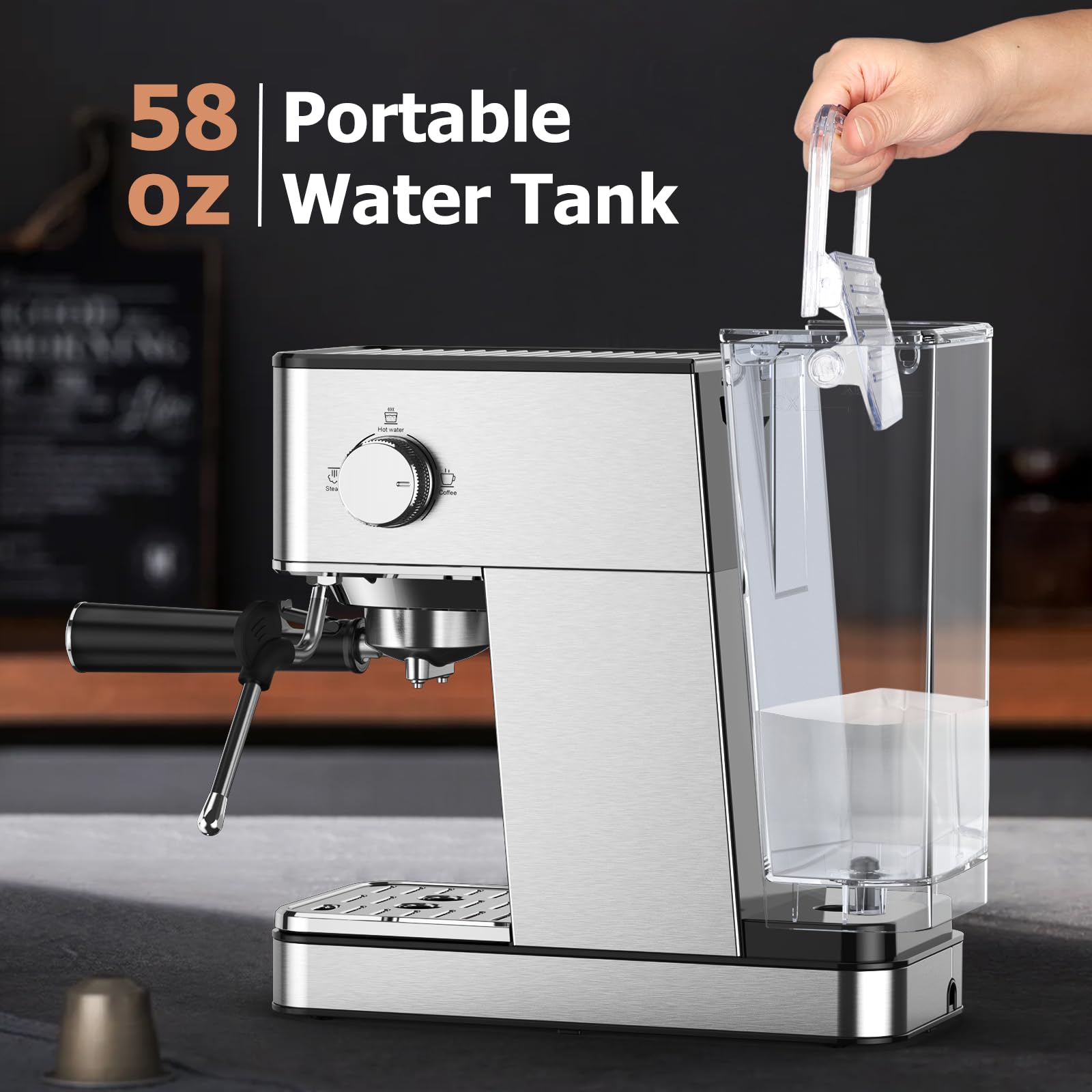 KOIOS stainless steel body adds durability and modern style