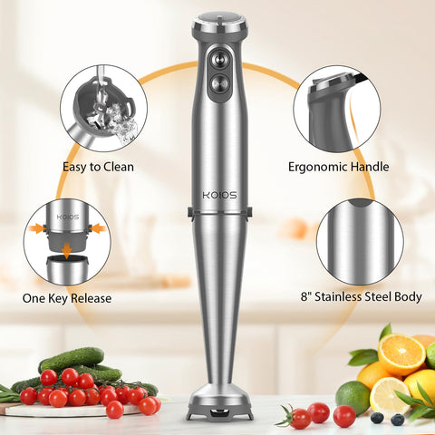 KOIOS milk frother attachment for creamy beverages.