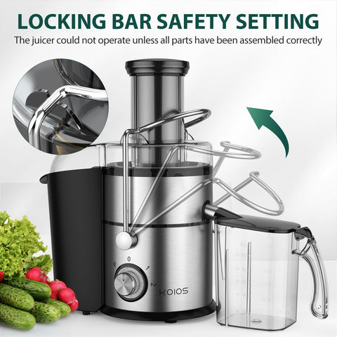 KOIOS safety lock and overload protection keep operation secure.