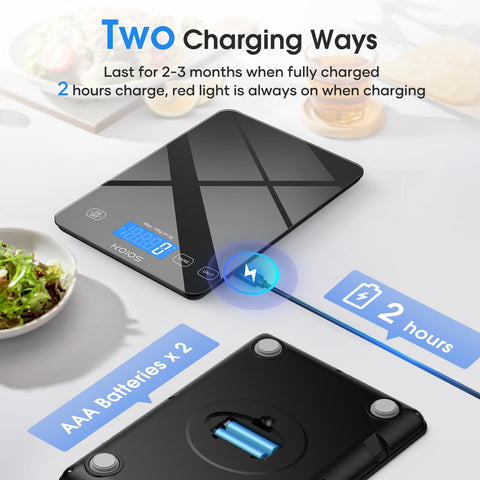 KOIOS K7H tare function for weighing contents without containers