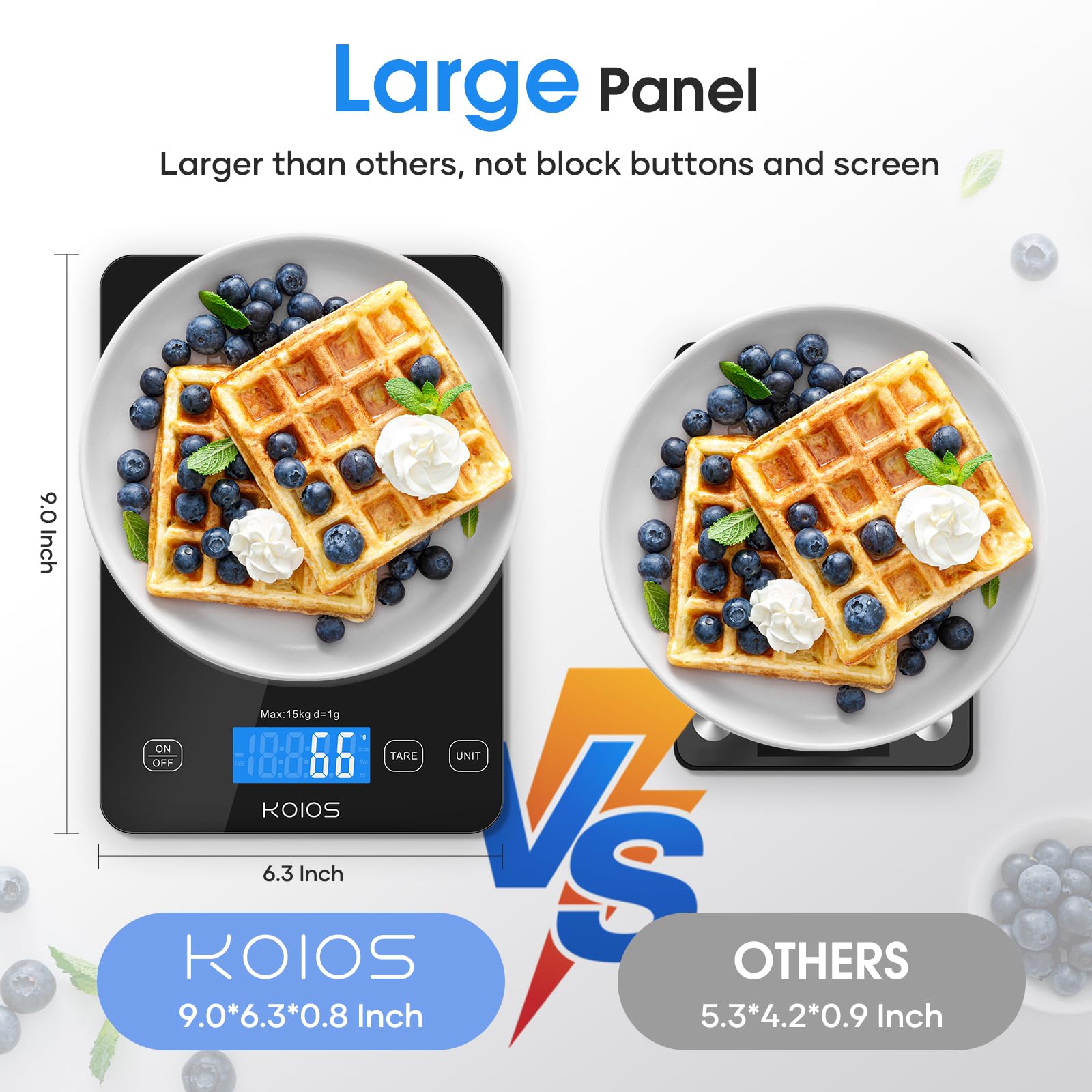 KOIOS K7H scale Type-C charging port for flexible recharging