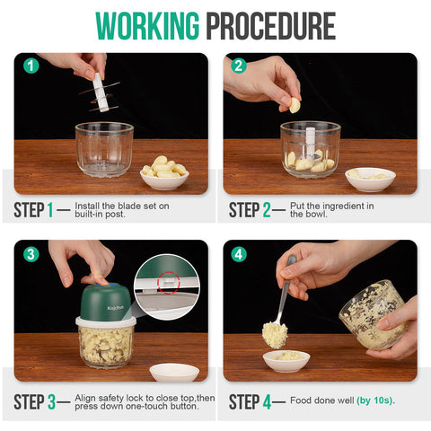 Kojcfnm six-blades ensure fast, even slicing for batch prep.
