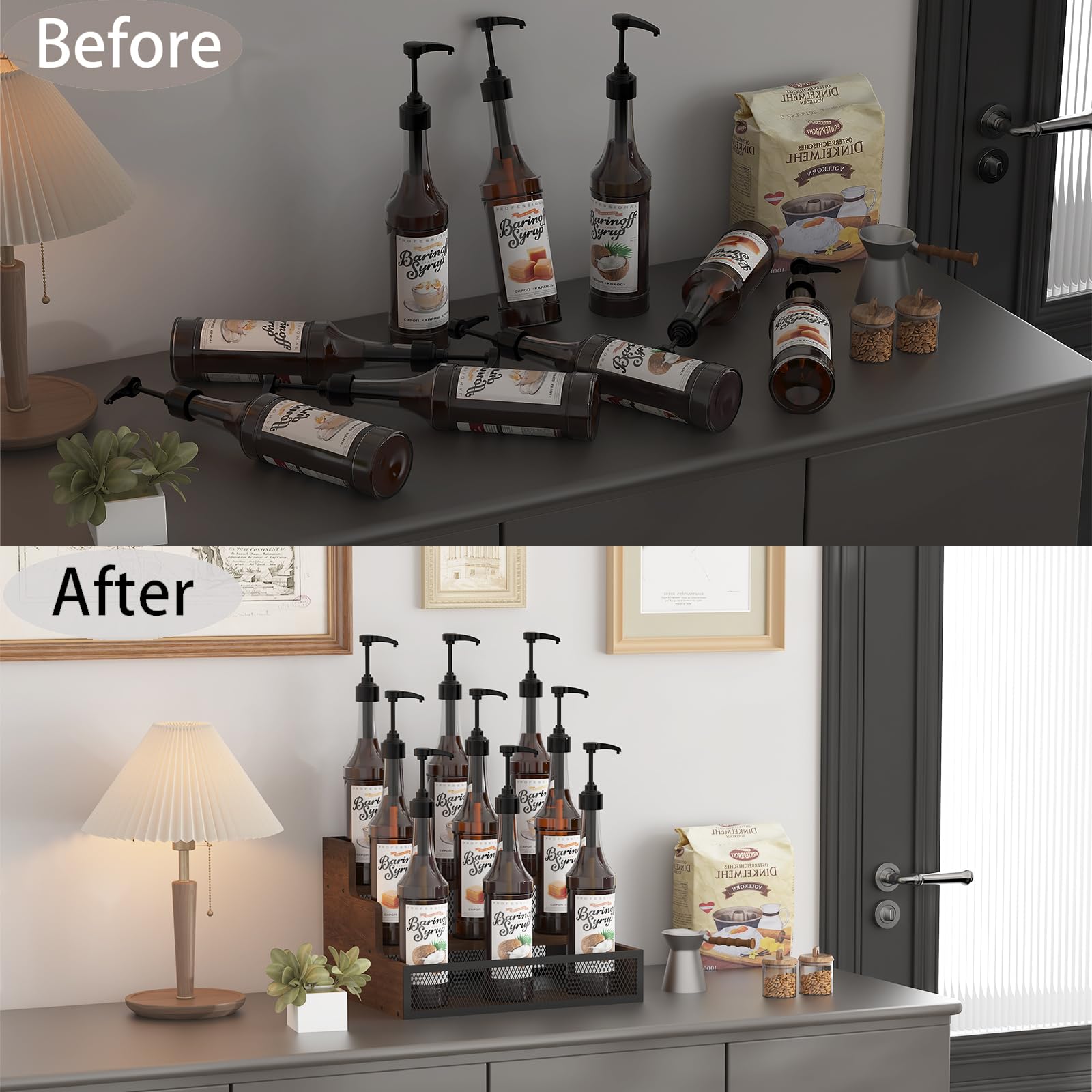 KOKSTOP countertop storage shelf maximizes space in busy spaces
