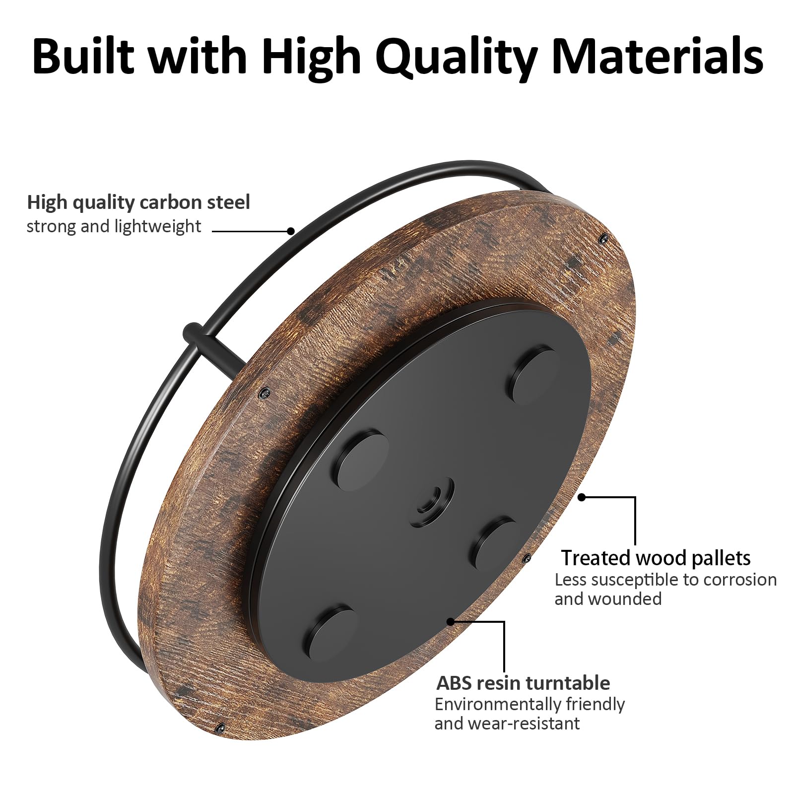 KOKSTOP Lazy Susan in motion demonstrates 360° access to spices.