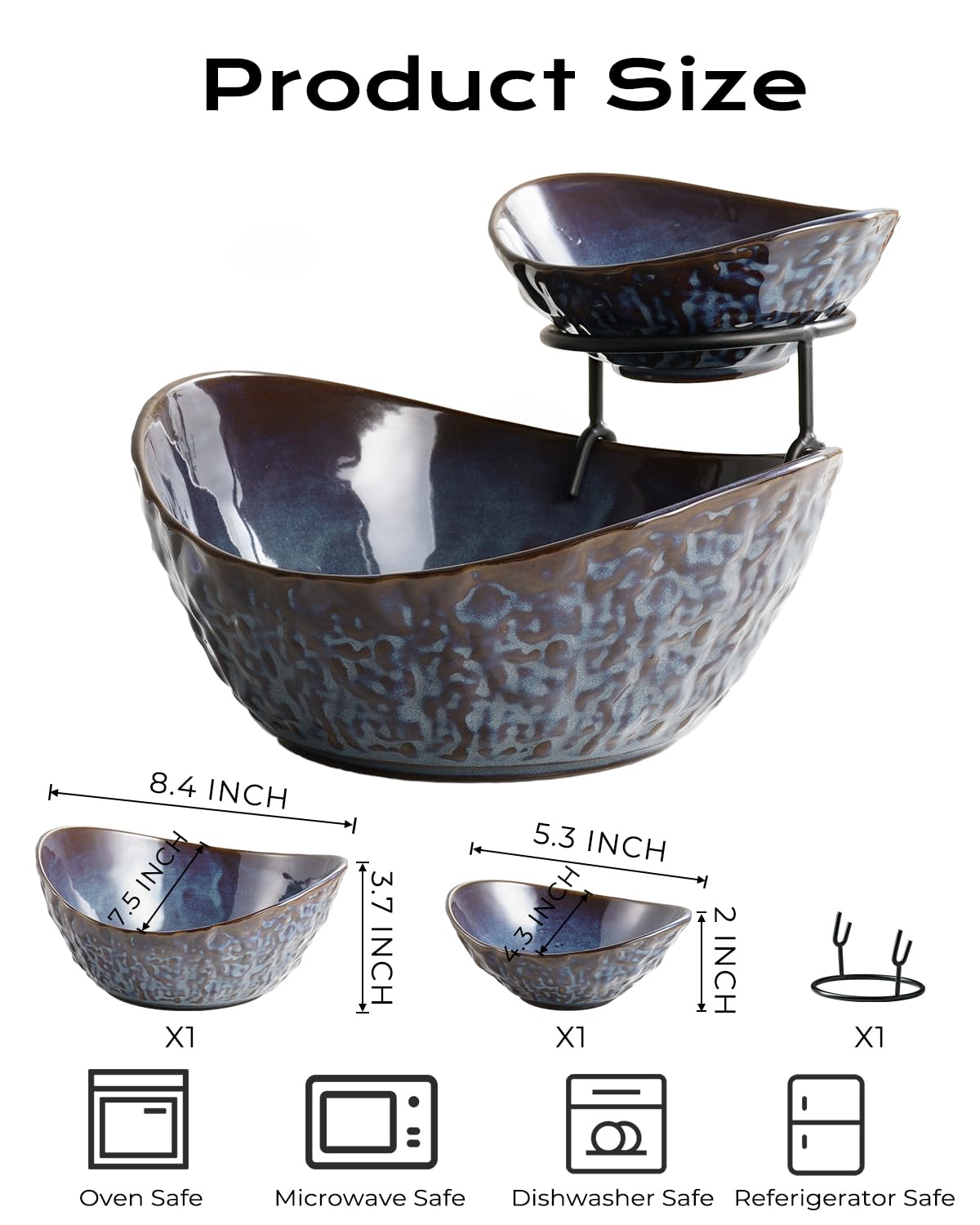 KOKUNKA large 38oz bowl perfect for fresh fruit and snacks on the kitchen counter.