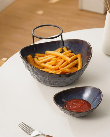 KOKUNKA small 5oz dip bowl ideal for salsa, sauces, or condiments.