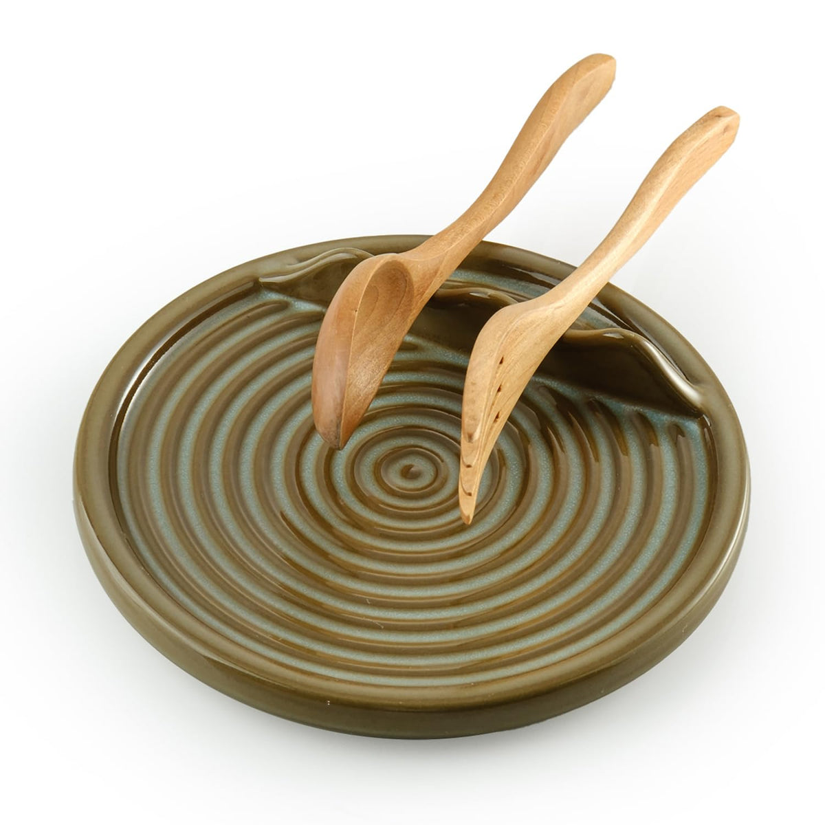 KOKUNKA spoon holder with dual slots keeps utensils organized on the stove