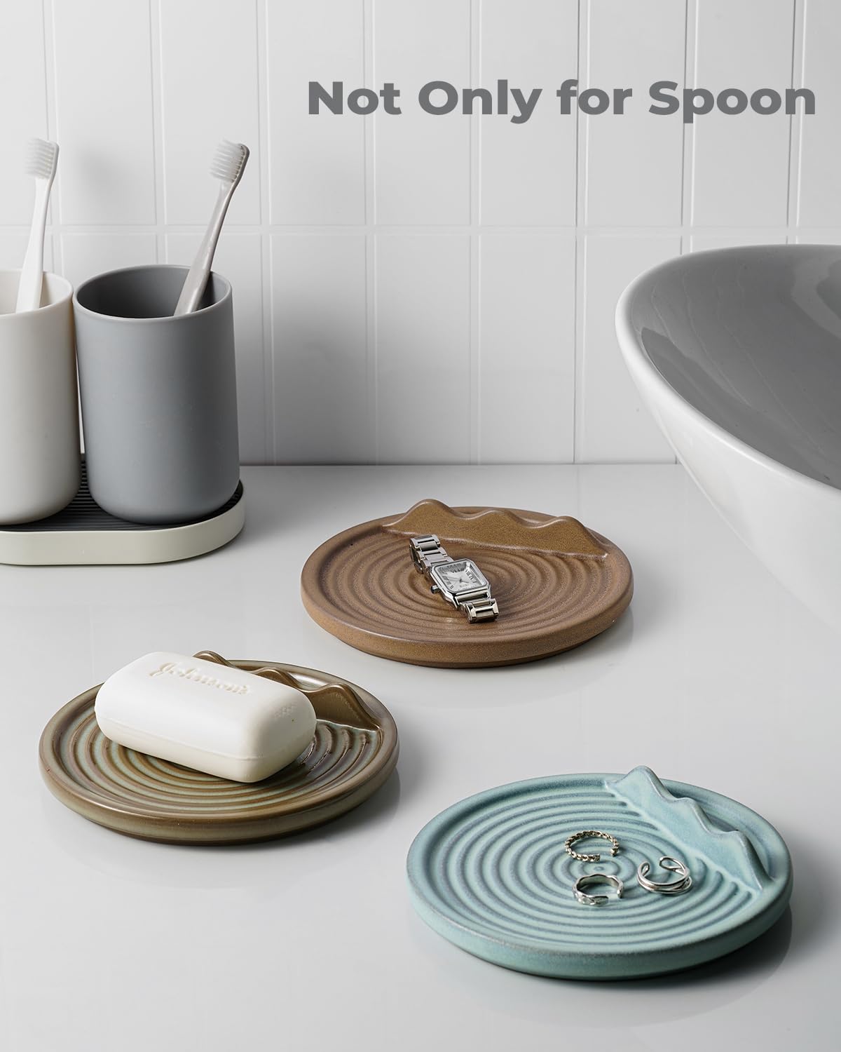 KOKUNKA spoon rest is multipurpose for tea bags jewelry or candles near the stove.