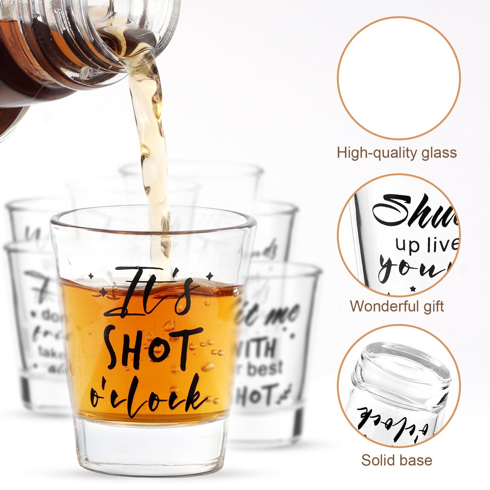 Kolewo4ever 1.75oz clear shot glass highlighting clean, refined glass