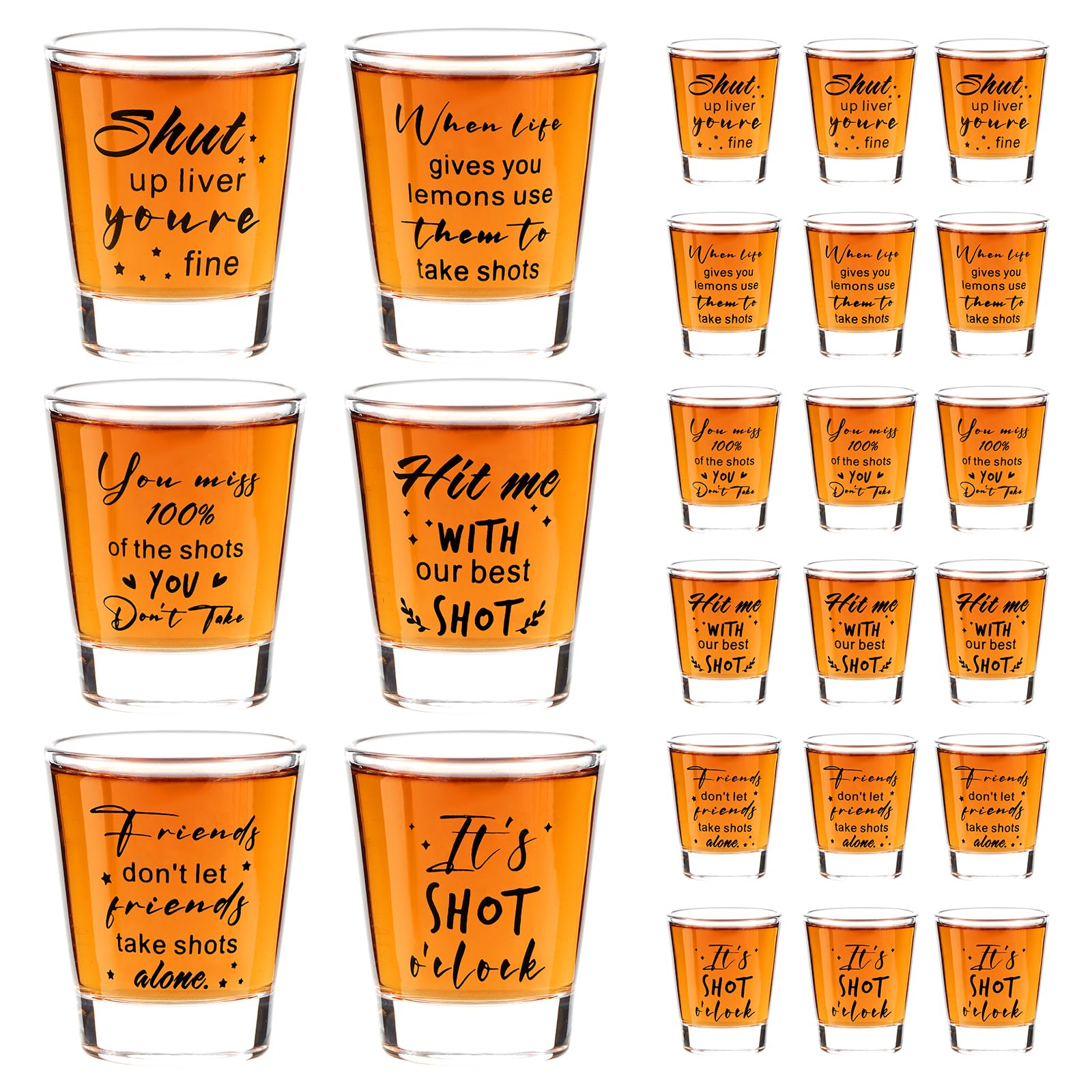Kolewo4ever funny friends shot glasses in six styles for social gatherings